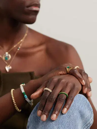 L’Atelier Nawbar Atoms 18-karat Gold Diamond And Enamel Ring | Thumbnail 4 L’Atelier Nawbar Atoms 18-karat Gold Diamond And Enamel Ring | Thumbnail 4
