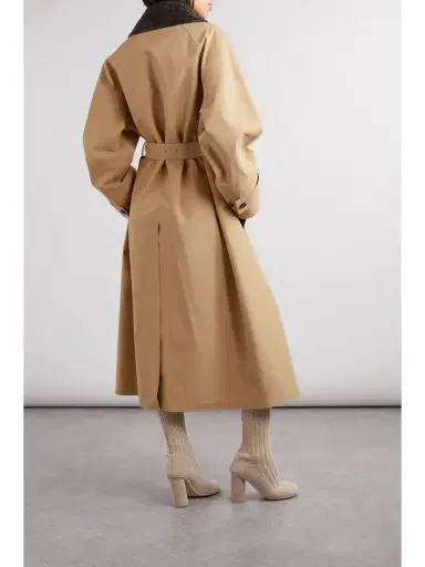 Bottega Veneta Belted Leather-trimmed Cotton-garbardine Trench Coat | Thumbnail 3 Bottega Veneta Belted Leather-trimmed Cotton-garbardine Trench Coat | Thumbnail 3