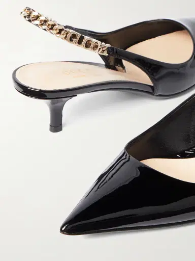 Gucci Signoria Embellished Patent-leather Slingback Pumps | Thumbnail 4 Gucci Signoria Embellished Patent-leather Slingback Pumps | Thumbnail 4