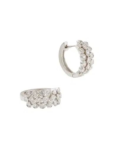 Anita Ko 18-karat White Gold Diamond Hoop Earrings | Thumbnail 1 Anita Ko 18-karat White Gold Diamond Hoop Earrings | Thumbnail 1