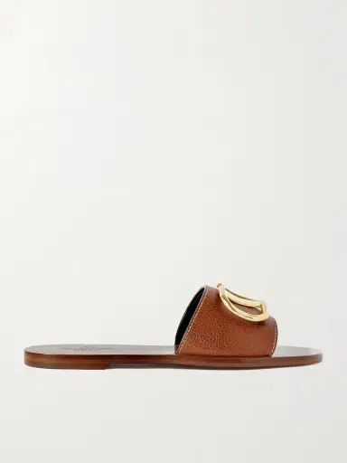 Valentino Garavani Vlogo Textured-leather Slides | Thumbnail 5 Valentino Garavani Vlogo Textured-leather Slides | Thumbnail 5