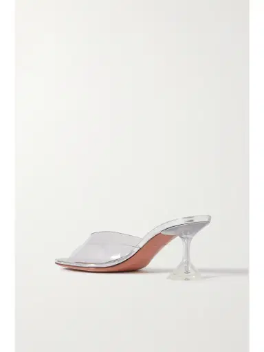 Amina Muaddi Lupita Glass Pvc Mules | Thumbnail 3 Amina Muaddi Lupita Glass Pvc Mules | Thumbnail 3