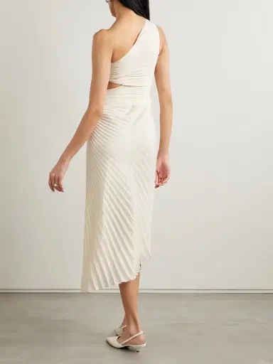 A.L.C. Dahlia One-shoulder Cutout Pleated Crepe Maxi Dress | Thumbnail 3 A.L.C. Dahlia One-shoulder Cutout Pleated Crepe Maxi Dress | Thumbnail 3