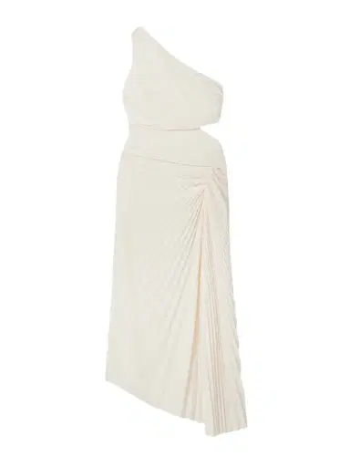 A.L.C. Dahlia One-shoulder Cutout Pleated Crepe Maxi Dress | Thumbnail 1 A.L.C. Dahlia One-shoulder Cutout Pleated Crepe Maxi Dress | Thumbnail 1