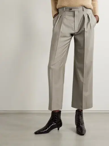 Loro Piana Pleated Wool Wide-leg Pants | Thumbnail 3 Loro Piana Pleated Wool Wide-leg Pants | Thumbnail 3