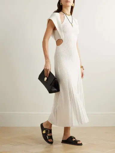 Chloé Cutout Ribbed Wool Gown - x large | Thumbnail 2 Chloé Cutout Ribbed Wool Gown - x large | Thumbnail 2