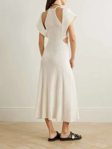 Chloé Cutout Ribbed Wool Gown - x large | Thumbnail 3 Chloé Cutout Ribbed Wool Gown - x large | Thumbnail 3