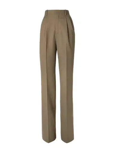 Saint Laurent Pleated Wool-twill Straight-leg Pants | Thumbnail 1 Saint Laurent Pleated Wool-twill Straight-leg Pants | Thumbnail 1