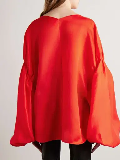 Khaite Quico Oversized Silk Blouse | Thumbnail 4 Khaite Quico Oversized Silk Blouse | Thumbnail 4