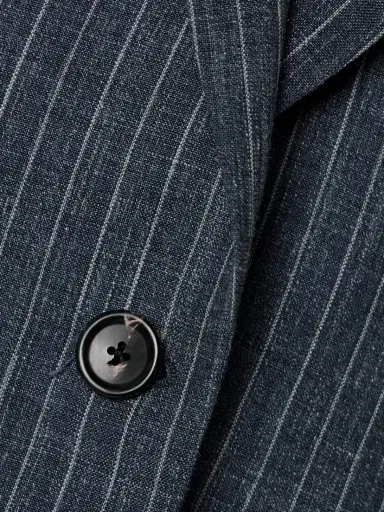 Loro Piana Pinstriped Linen, Wool And Silk-blend Blazer | Thumbnail 5 Loro Piana Pinstriped Linen, Wool And Silk-blend Blazer | Thumbnail 5