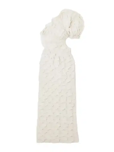 Chloé One-shoulder Cutout Ruffled Silk-blend Gown - x large | Thumbnail 1 Chloé One-shoulder Cutout Ruffled Silk-blend Gown - x large | Thumbnail 1