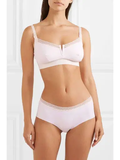 SIX Josephine Leavers Lace-trimmed Stretch-jersey Soft-cup Nursing Bra | Thumbnail 2 SIX Josephine Leavers Lace-trimmed Stretch-jersey Soft-cup Nursing Bra | Thumbnail 2