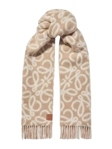 Loewe Fringed Jacquard-knit Scarf | Thumbnail 1 Loewe Fringed Jacquard-knit Scarf | Thumbnail 1