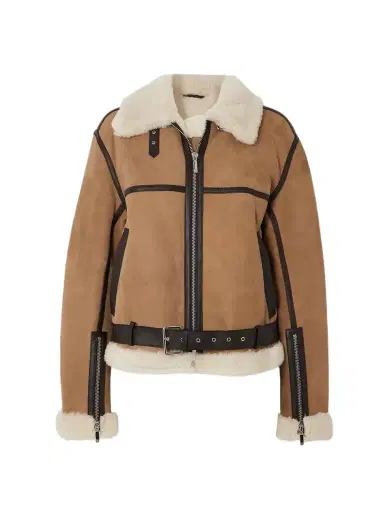 TOTEME + Net Sustain Leather-trimmed Shearling Jacket | Thumbnail 1 TOTEME + Net Sustain Leather-trimmed Shearling Jacket | Thumbnail 1