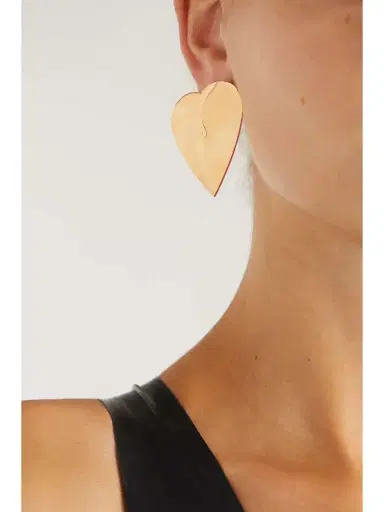 Alaïa Torn Heart Oversized Gold-tone Earrings | Thumbnail 2 Alaïa Torn Heart Oversized Gold-tone Earrings | Thumbnail 2