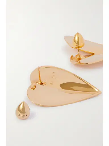 Alaïa Torn Heart Oversized Gold-tone Earrings | Thumbnail 3 Alaïa Torn Heart Oversized Gold-tone Earrings | Thumbnail 3