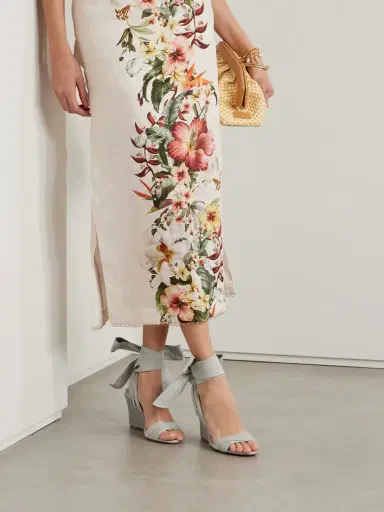 Christian Louboutin Melides Du Désert 85 Cotton-canvas Espadrille Wedge Sandals | Thumbnail 2 Christian Louboutin Melides Du Désert 85 Cotton-canvas Espadrille Wedge Sandals | Thumbnail 2
