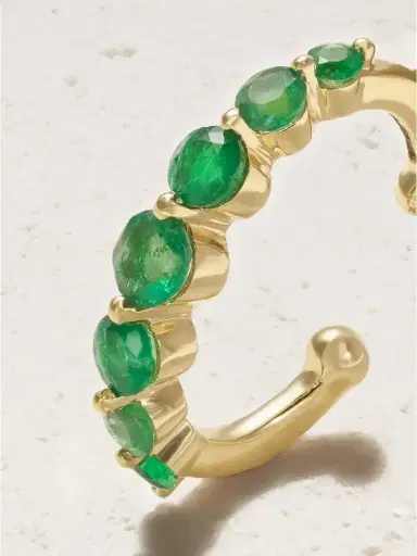SHAY 18-karat Gold Emerald Ear Cuff | Thumbnail 3 SHAY 18-karat Gold Emerald Ear Cuff | Thumbnail 3