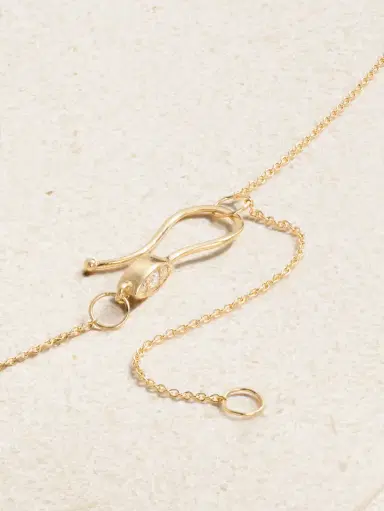 Melissa Joy Manning 14-karat Recycled Gold, Emerald And Diamond Necklace | Thumbnail 3 Melissa Joy Manning 14-karat Recycled Gold, Emerald And Diamond Necklace | Thumbnail 3