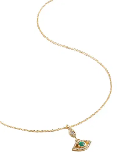 Melissa Joy Manning 14-karat Recycled Gold, Emerald And Diamond Necklace | Thumbnail 1 Melissa Joy Manning 14-karat Recycled Gold, Emerald And Diamond Necklace | Thumbnail 1