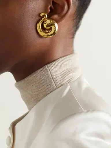 Susan Caplan Vintage Yves Saint Laurent Gold-plated Clip Earrings | Thumbnail 2 Susan Caplan Vintage Yves Saint Laurent Gold-plated Clip Earrings | Thumbnail 2