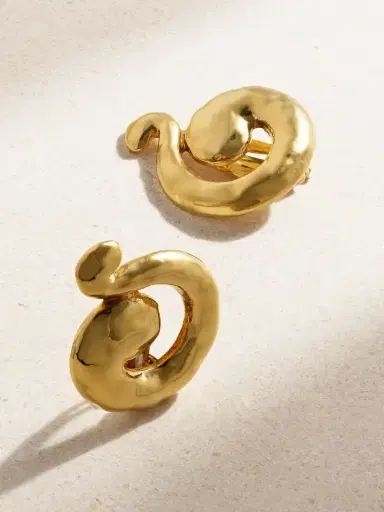 Susan Caplan Vintage Yves Saint Laurent Gold-plated Clip Earrings | Thumbnail 1 Susan Caplan Vintage Yves Saint Laurent Gold-plated Clip Earrings | Thumbnail 1