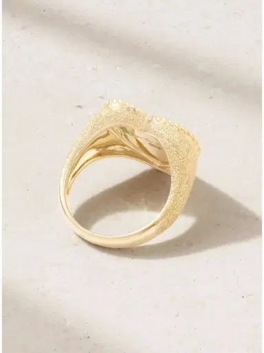 Yvonne Léon Coeur Pailletee 9-karat Gold Diamond Ring | Thumbnail 3 Yvonne Léon Coeur Pailletee 9-karat Gold Diamond Ring | Thumbnail 3
