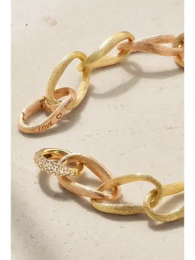 OLE LYNGGAARD COPENHAGEN Love Medium 18-karat Yellow And Rose Gold Diamond Bracelet | Thumbnail 3 OLE LYNGGAARD COPENHAGEN Love Medium 18-karat Yellow And Rose Gold Diamond Bracelet | Thumbnail 3