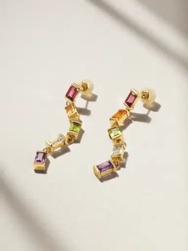 Melissa Joy Manning 14-karat Recycled Gold Multi-stone Earrings | Thumbnail 1 Melissa Joy Manning 14-karat Recycled Gold Multi-stone Earrings | Thumbnail 1