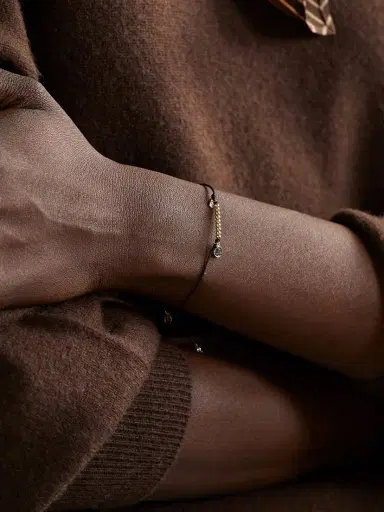 Sydney Evan 14-karat Gold, Cord And Diamond Bracelet | Thumbnail 2 Sydney Evan 14-karat Gold, Cord And Diamond Bracelet | Thumbnail 2