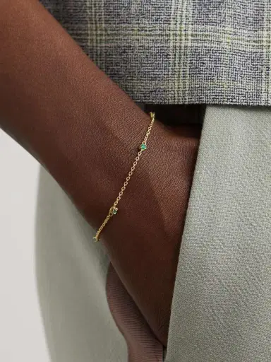 Jennifer Meyer 18-karat Gold Emerald Bracelet | Thumbnail 2 Jennifer Meyer 18-karat Gold Emerald Bracelet | Thumbnail 2