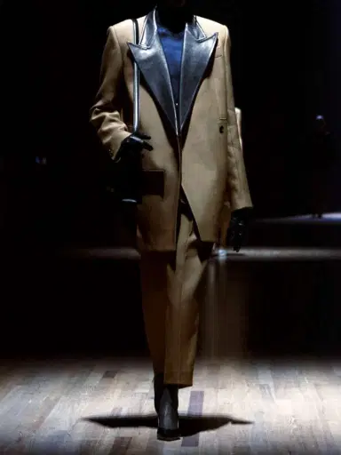Khaite Jacobson Two-tone Leather-trimmed Crepe Blazer | Thumbnail 5 Khaite Jacobson Two-tone Leather-trimmed Crepe Blazer | Thumbnail 5