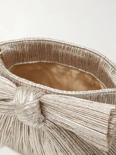 Loeffler Randall Rayne Bow-embellished Plissé-lamé Clutch | Thumbnail 5 Loeffler Randall Rayne Bow-embellished Plissé-lamé Clutch | Thumbnail 5