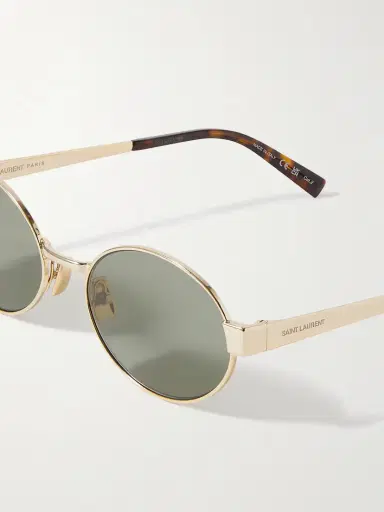 Saint Laurent Eyewear Oval-frame Gold-tone Sunglasses | Thumbnail 4 Saint Laurent Eyewear Oval-frame Gold-tone Sunglasses | Thumbnail 4