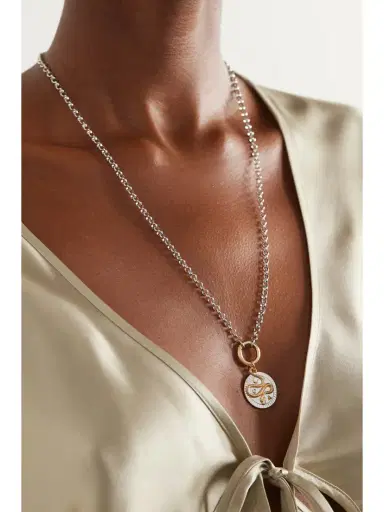 Foundrae Wholeness 18-karat Yellow And White Gold Diamond Necklace | Thumbnail 2 Foundrae Wholeness 18-karat Yellow And White Gold Diamond Necklace | Thumbnail 2