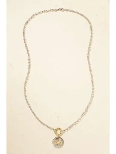 Foundrae Wholeness 18-karat Yellow And White Gold Diamond Necklace | Thumbnail 4 Foundrae Wholeness 18-karat Yellow And White Gold Diamond Necklace | Thumbnail 4