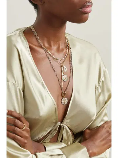 Foundrae Wholeness 18-karat Yellow And White Gold Diamond Necklace | Thumbnail 5 Foundrae Wholeness 18-karat Yellow And White Gold Diamond Necklace | Thumbnail 5