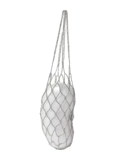 Cult Gaia Tallulah Convertible Crystal-embellished Silver-tone And Acrylic Tote - - One size | Thumbnail 1 Cult Gaia Tallulah Convertible Crystal-embellished Silver-tone And Acrylic Tote - - One size | Thumbnail 1