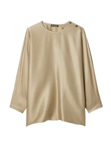 Loro Piana Button-detailed Silk-satin Top | Thumbnail 1 Loro Piana Button-detailed Silk-satin Top | Thumbnail 1