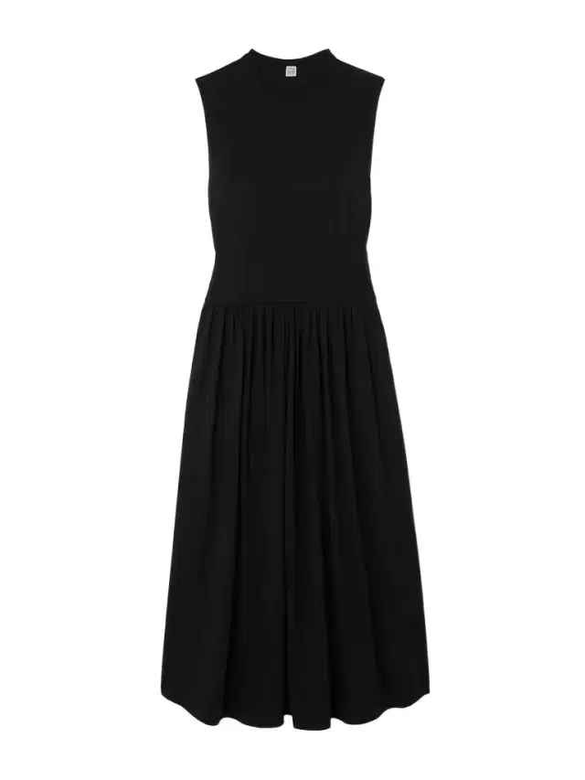 Pleated Organic Cotton-jersey Midi Dress Pleated Organic Cotton-jersey Midi Dress