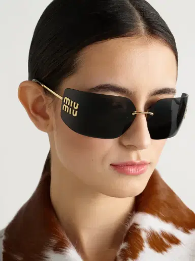 Miu Miu Eyewear D-frame Gold-tone Sunglasses | Thumbnail 2 Miu Miu Eyewear D-frame Gold-tone Sunglasses | Thumbnail 2