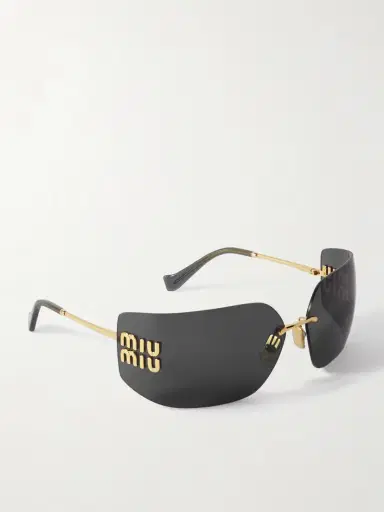 Miu Miu Eyewear D-frame Gold-tone Sunglasses | Thumbnail 3 Miu Miu Eyewear D-frame Gold-tone Sunglasses | Thumbnail 3