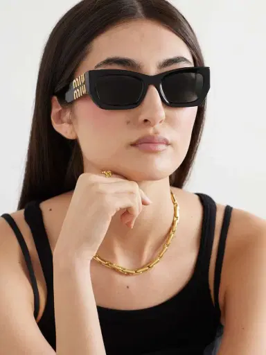 Miu Miu Eyewear Glimpse Rectangular-frame Acetate Sunglasses | Thumbnail 2 Miu Miu Eyewear Glimpse Rectangular-frame Acetate Sunglasses | Thumbnail 2