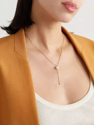 Mizuki 14-karat Gold Pearl Necklace | Thumbnail 2 Mizuki 14-karat Gold Pearl Necklace | Thumbnail 2