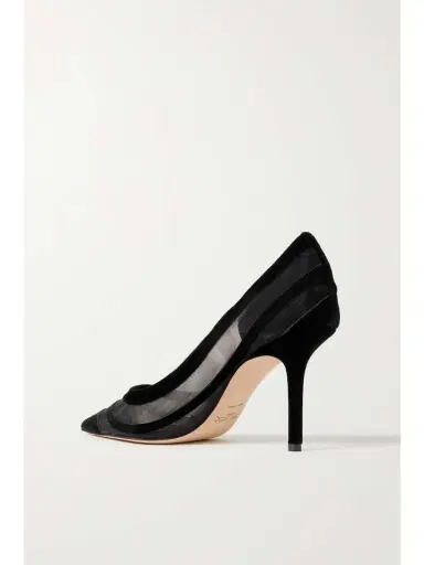 Jimmy Choo Love 85 Flocked Mesh Pumps | Thumbnail 3 Jimmy Choo Love 85 Flocked Mesh Pumps | Thumbnail 3
