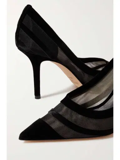 Jimmy Choo Love 85 Flocked Mesh Pumps | Thumbnail 4 Jimmy Choo Love 85 Flocked Mesh Pumps | Thumbnail 4