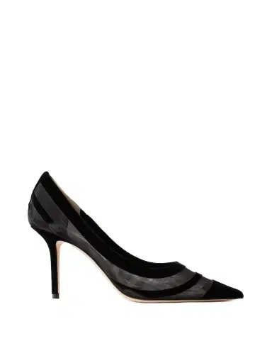 Jimmy Choo Love 85 Flocked Mesh Pumps | Thumbnail 1 Jimmy Choo Love 85 Flocked Mesh Pumps | Thumbnail 1