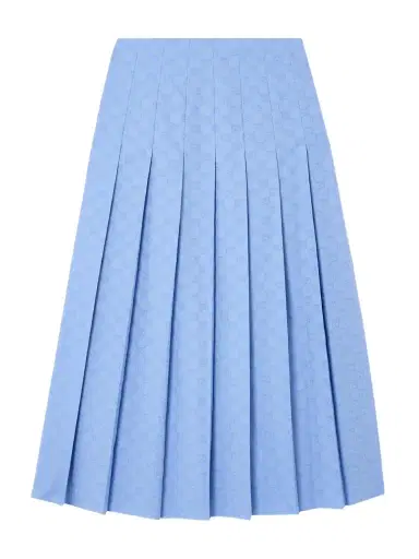 Gucci Pleated Cotton Oxford-jacquard Midi Skirt | Thumbnail 1 Gucci Pleated Cotton Oxford-jacquard Midi Skirt | Thumbnail 1