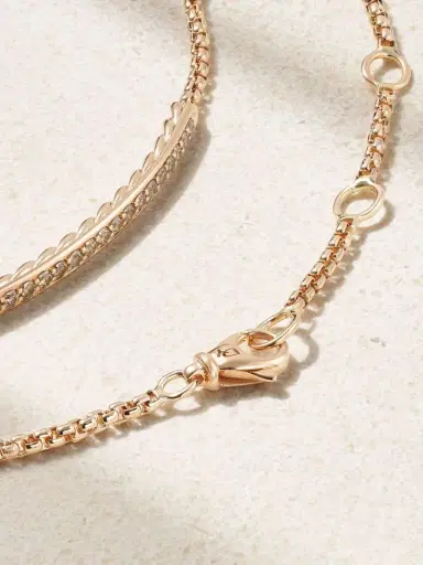 David Yurman Petite Pavé 18-karat Rose Gold Diamond Bracelet | Thumbnail 3 David Yurman Petite Pavé 18-karat Rose Gold Diamond Bracelet | Thumbnail 3