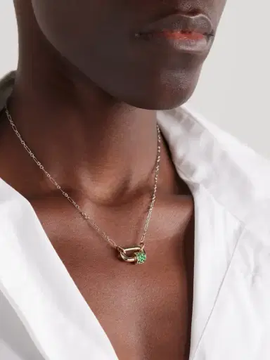 Marla Aaron 14-karat Gold Emerald Necklace | Thumbnail 2 Marla Aaron 14-karat Gold Emerald Necklace | Thumbnail 2